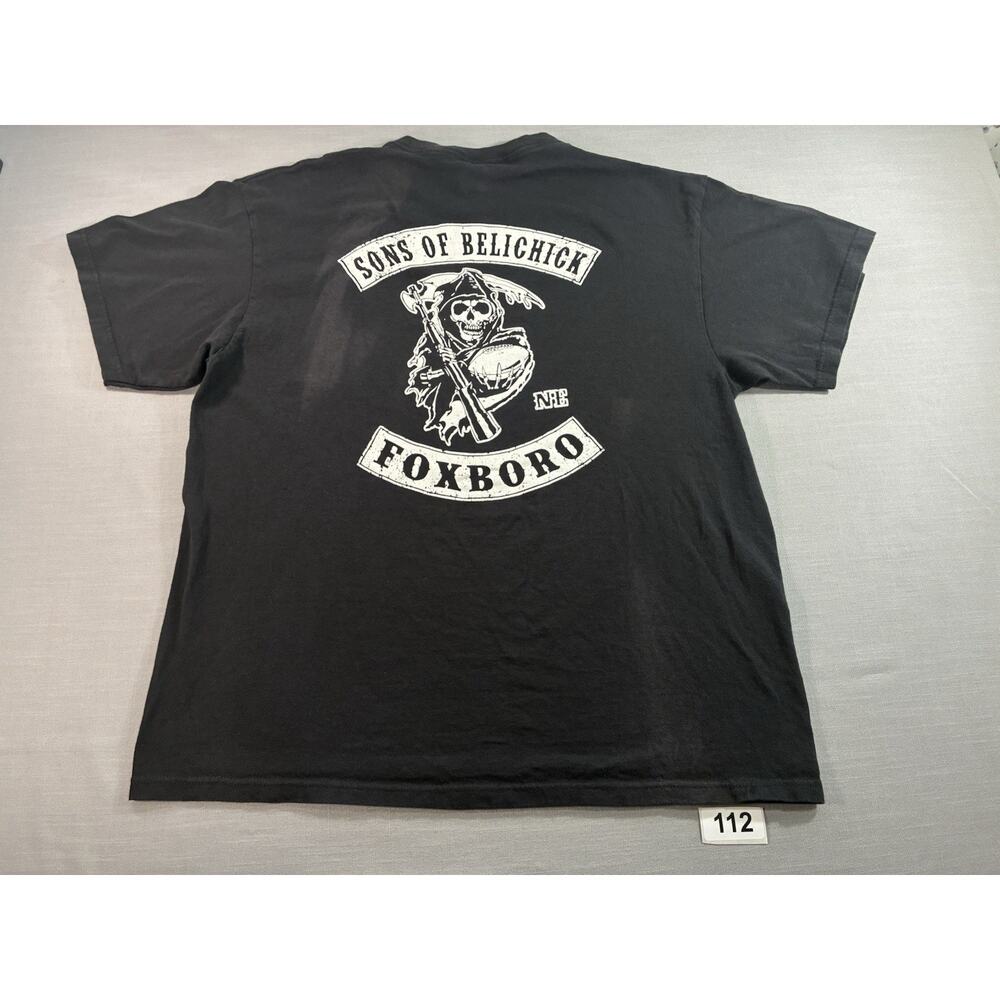 New England Patriots Sons of Belichick T-Shirt Mens XL Distressed Biker Tee